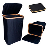 Cesto De Roupa Preto Multiuso Banheiro Lavanderia