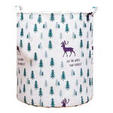 Cesto De Roupa Suja Limpa Saco Multiuso Dobrável 60litros
