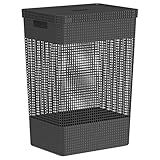 Cesto De Roupas Grid 49L Preto Fechado