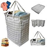 Cesto De Roupas Suja Dobrável Organizador 72 Litros 72l Lavanderia C Alça Cesto De Roupa Banheiro Quarto Dormitorio Brinquedos Multiuso Material Tecido Cor Cinza Tamanho Grande