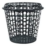 Cesto De Roupas Sujas Multiuso Telado Com Tampa 60L Preto