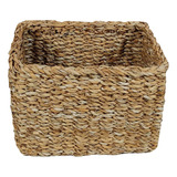 Cesto Decorativo Organizador Multiuso Em Fibra Natural Cor Cesto Versátil Seagrass