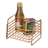 Cesto Multiuso Porta Temperos E Utensílios De Cozinha Cobre