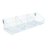 Cesto P Gondolas De Aço 30 Cm Branco