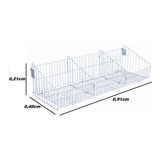 Cesto P Gondolas De Aço 40cm Branco