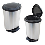 Cesto P Lixo Inox 45 Litros Cozinha Lixeira Label Multiuso