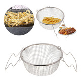 Cesto Para Fritar Redondo Com Pegador Frituras Metal 20cm