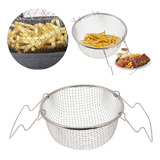 Cesto Para Fritar Redondo Com Pegador Frituras Metal 20cm