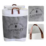Cesto Para Roupa Suja Organizador Multiuso 50l Cor Cinza