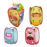 Cesto Roupa Brinquedo Multiuso Organizador Dobrável Infantil