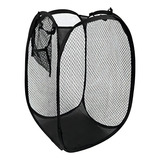 Cesto Roupa Suja Nylon Multiuso Organizador Cor Preto
