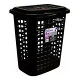 Cesto Roupa Suja Telado Retangular 60 Litros Com Tampa