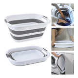 Cesto Roupas 26l Balde Retráti Bacia Dobrável Silicone