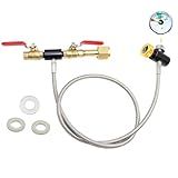 CGA320 Mangueira Adaptadora De Cilindro De CO2- Kit De Conector De Estação De Recarga De CO2 Para Enchimento De Tanque De Refrigerante Azul -CGA320 A TR21-4- Válvula Dupla Com Medidor- -61 Cm-