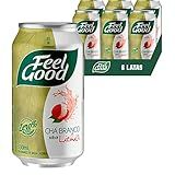 Chá Branco FEEL GOOD C Lichia 330ml 6 Latas 