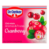 Chá Cranberry Dr Oetker Aromas Frutas Caixa 10g 10 Unidades