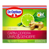 Chá De Capim cidreira Limão E Gengibre Dr Oetker Caixa 10g 10 Unidades