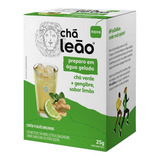 Chá Leão Água Gelada Verde Gengibre E Limão 10 Sachês