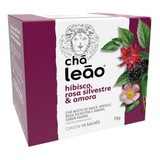 Chá Leão Premium   Hibisco  Rosa Silvestre E Amora   10und