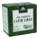 Chá Orgânico Capim limão Folhas 10 Sachês Kampo De Ervas
