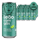 Chá Preto Com Limão Com Gás Leão Iced Tea 290ml 12 Latas 