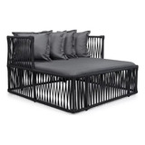 Chaise Sofá Redondo Corda Náutica Resistente Sol Chuva Luxo
