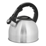 Chaleira Aço Inox Com Apito 2 5 L Fundo Triplo Indução