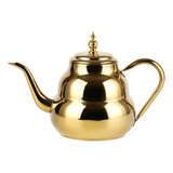 Chaleira Aço Inox Escovado 1 2l Bico Fino Cha Cafe dourado