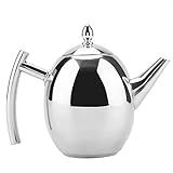 Chaleira Bule De Chá De Aço Inoxidável Aquecedor De Chá Prata Chá Café água Chaleira Recipiente Com Filtro De Malha Removível 1000 ML 