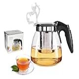 Chaleira Bule De Vidro Com Infusor De Chá Inox 950ml