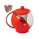 Chaleira Bule De Vidro Com Infusor Inox Para Chá Chaleira 750ml Verde 