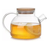 Chaleira Bule Vidro Infusor Coador Chá Agua Quente Ao Fogo Cor Transparente