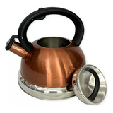 Chaleira C Apito Em Aço Inox 3l Wincy Casa Cor Cobre