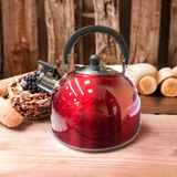 Chaleira De Aço Inox Com Apito 2 Litros Tampa E Alça Cozinha