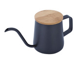 Chaleira De Café Gooseneck Despeje Sobre Máquina De Preto