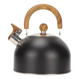 Chaleira De Inox 3 Litros Com Apito E Tampa Cabo De Bambu