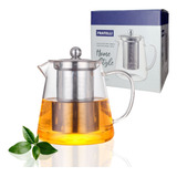 Chaleira De Vidro Bule Com Infusor Aço Inox Para Chá 750ml