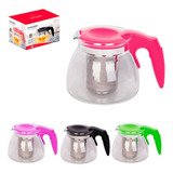 Chaleira De Vidro Com Infusor De Inox 700ml Grande Colorida