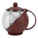 Chaleira De Vidro Com Trava E Infusor 900ml Para Chá Café