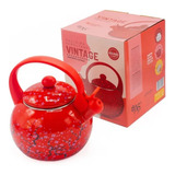 Chaleira Decorada A5 Retrô Esmaltada 2 2 Litros Colorida