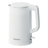 Chaleira Elétrica 1 7l Gaabor 1500w Aço Inox E Cabo Retrátil Cor Branco 220v