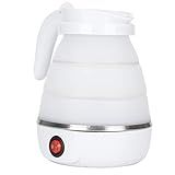 Chaleira Elétrica Caldeira De água Dobrável Portátil De Silicone Doméstico Chaleira Elétrica 400 W Plugue EUA 110 V Branco 