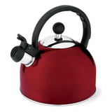 Chaleira Em Aço Inox Com Apito Fixo 1 75l Vermelho Hercules