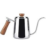 Chaleira Gooseneck 350ml 600ml Despeje Sobre A Chaleira De Café 304 Despeje Sobre A Chaleira Despeje Sobre A Chaleira De Madeira Com Cabo De Gotejamento Pote De Café 350ml 