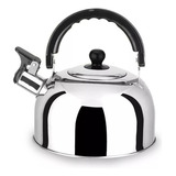 Chaleira Inox 2 Litros Com Apito Bule Fogão E Indução Nf