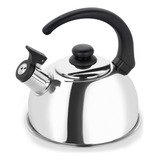 Chaleira Inox Com Apito 2 Litros Compativel Fogão De Indução