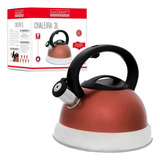 Chaleira Inox Com Apito 3 Litros Chá Cozinha Bule