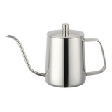 Chaleira Inox Escovado 600ml Bico Fino Tampa Chá Café Prata
