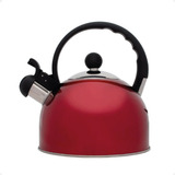 Chaleira Inox Indução Bule De Café Cha Com Apito 2 Litros