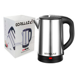 Chaleira Jarra Elétrica Bule Aço Inox 127v 1000w 2 Litros Gorillaz
